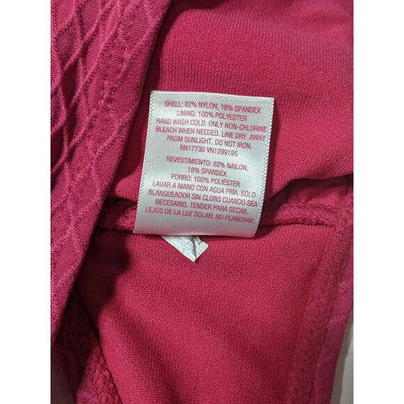 Xhilaration Bikini Top Textured V Neck Pink Juniors XL Bralette Swimsuit Beach - Picture 11 of 11